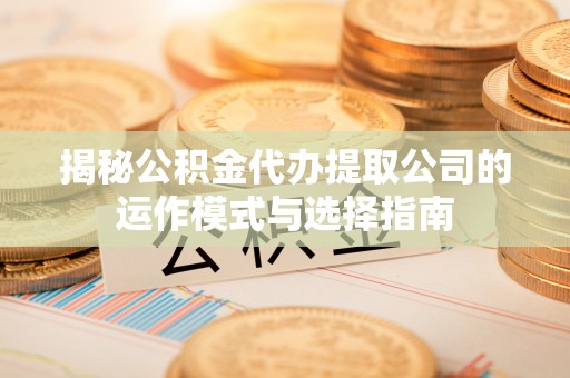 唐县揭秘公积金代办提取公司的运作模式与选择指南