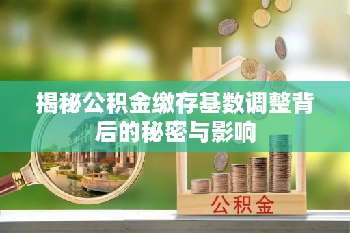 唐县揭秘公积金缴存基数调整背后的秘密与影响