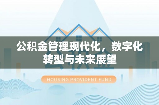 唐县公积金管理现代化，数字化转型与未来展望