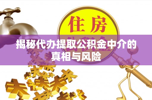 唐县揭秘代办提取公积金中介的真相与风险