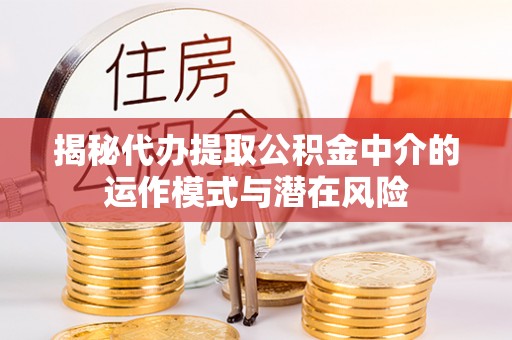 唐县揭秘代办提取公积金中介的运作模式与潜在风险