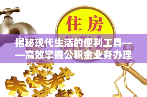 唐县揭秘现代生活的便利工具——高效掌握公积金业务办理流程的关键步骤