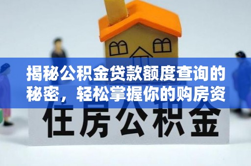 唐县揭秘公积金贷款额度查询的秘密，轻松掌握你的购房资金