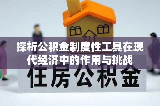 唐县探析公积金制度性工具在现代经济中的作用与挑战