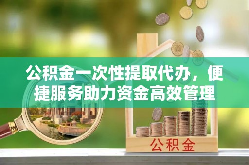 唐县公积金一次性提取代办，便捷服务助力资金高效管理