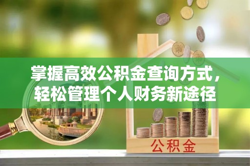 唐县掌握高效公积金查询方式，轻松管理个人财务新途径